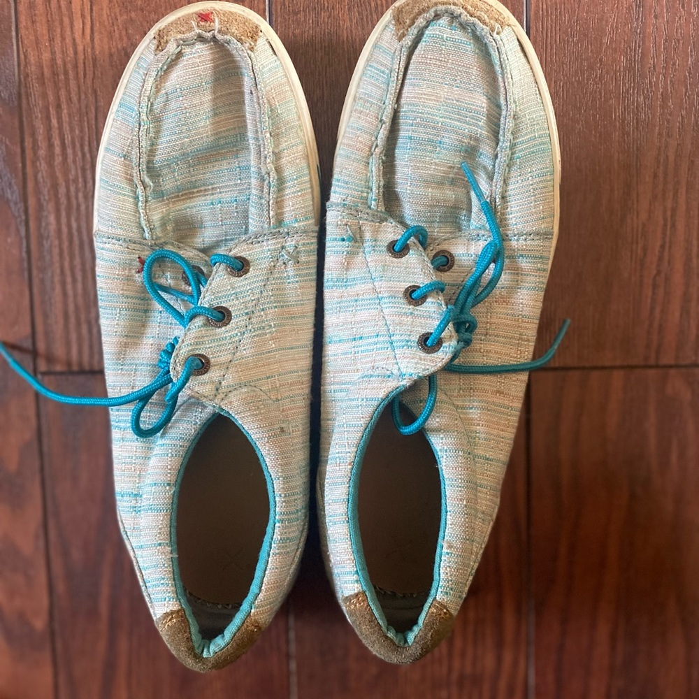 Twisted X Blue and Cream Women's Sneakers